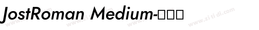 JostRoman Medium字体转换
